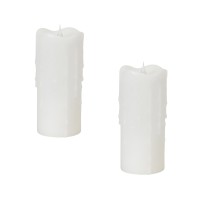 Simplux LED Dripping Candle wMoving Flame Set of 2