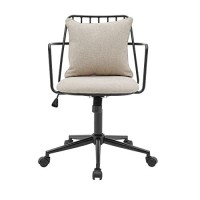 Npd Furniture And More Edison Kd Fabric Office Chair, Beige