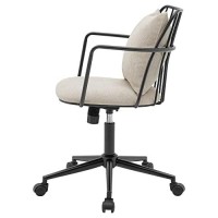 Npd Furniture And More Edison Kd Fabric Office Chair, Beige