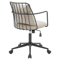 Npd Furniture And More Edison Kd Fabric Office Chair, Beige