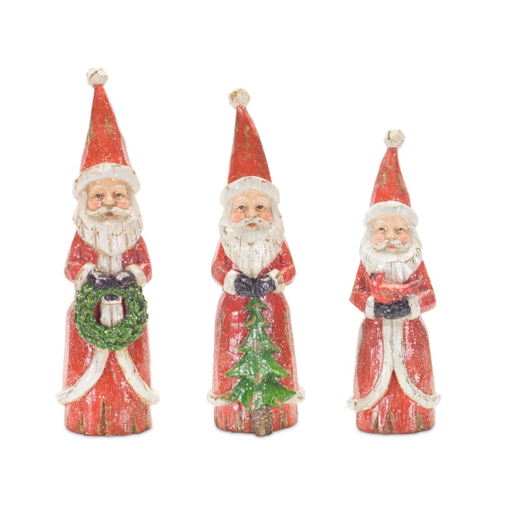 Santa Figurine Set Of 3