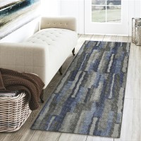 Brisbane BR7 Navy 23 x 76 Runner Rug