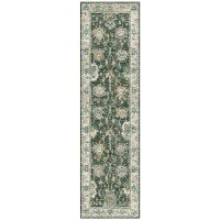 IndoorOutdoor Marbella MB6 Olive Washable 23 x 76 Runner Rug