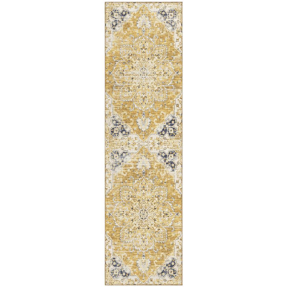 IndoorOutdoor Marbella MB3 Gold Washable 23 x 76 Runner Rug