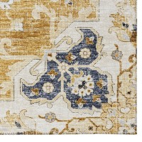 IndoorOutdoor Marbella MB3 Gold Washable 23 x 76 Runner Rug