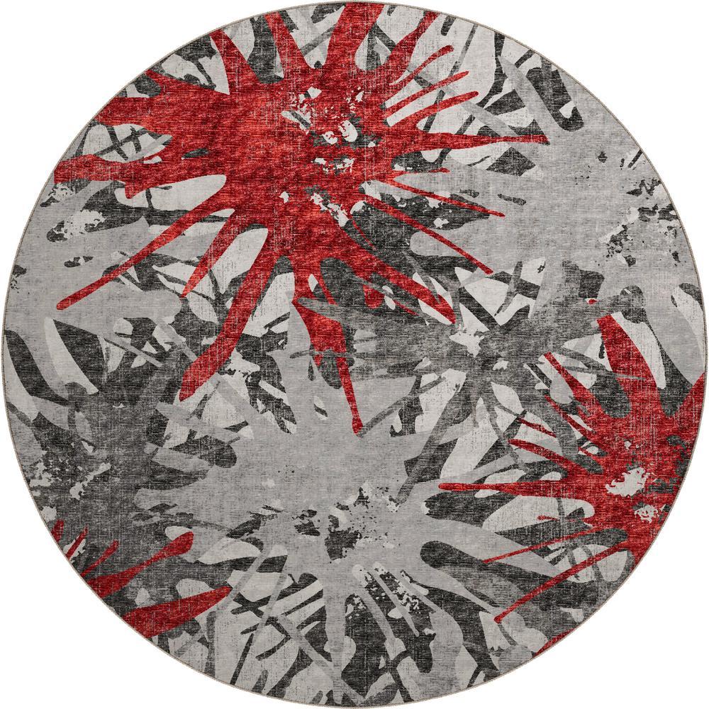 Brisbane BR6 Scarlet 8 x 8 Round Rug