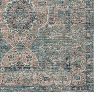 IndoorOutdoor Marbella MB5 Mineral Blue Washable 23 x 76 Runner Rug