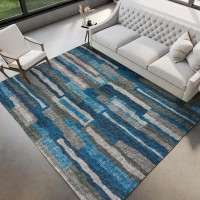 Brisbane BR7 Navy 3 x 5 Rug