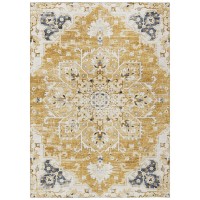 IndoorOutdoor Marbella MB3 Gold Washable 3 x 5 Rug