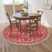 IndoorOutdoor Marbella MB5 Poppy Washable 8 x 8 Round Rug