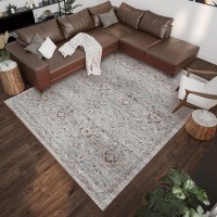 IndoorOutdoor Marbella MB4 Silver Washable 3 x 5 Rug