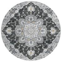 IndoorOutdoor Marbella MB3 Midnight Washable 8 x 8 Round Rug