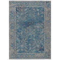 IndoorOutdoor Marbella MB2 Navy Washable 5 x 76 Rug