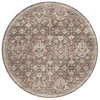 IndoorOutdoor Marbella MB4 Mocha Washable 8 x 8 Round Rug