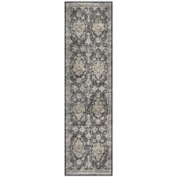 IndoorOutdoor Marbella MB4 Charcoal Washable 23 x 76 Runner Rug