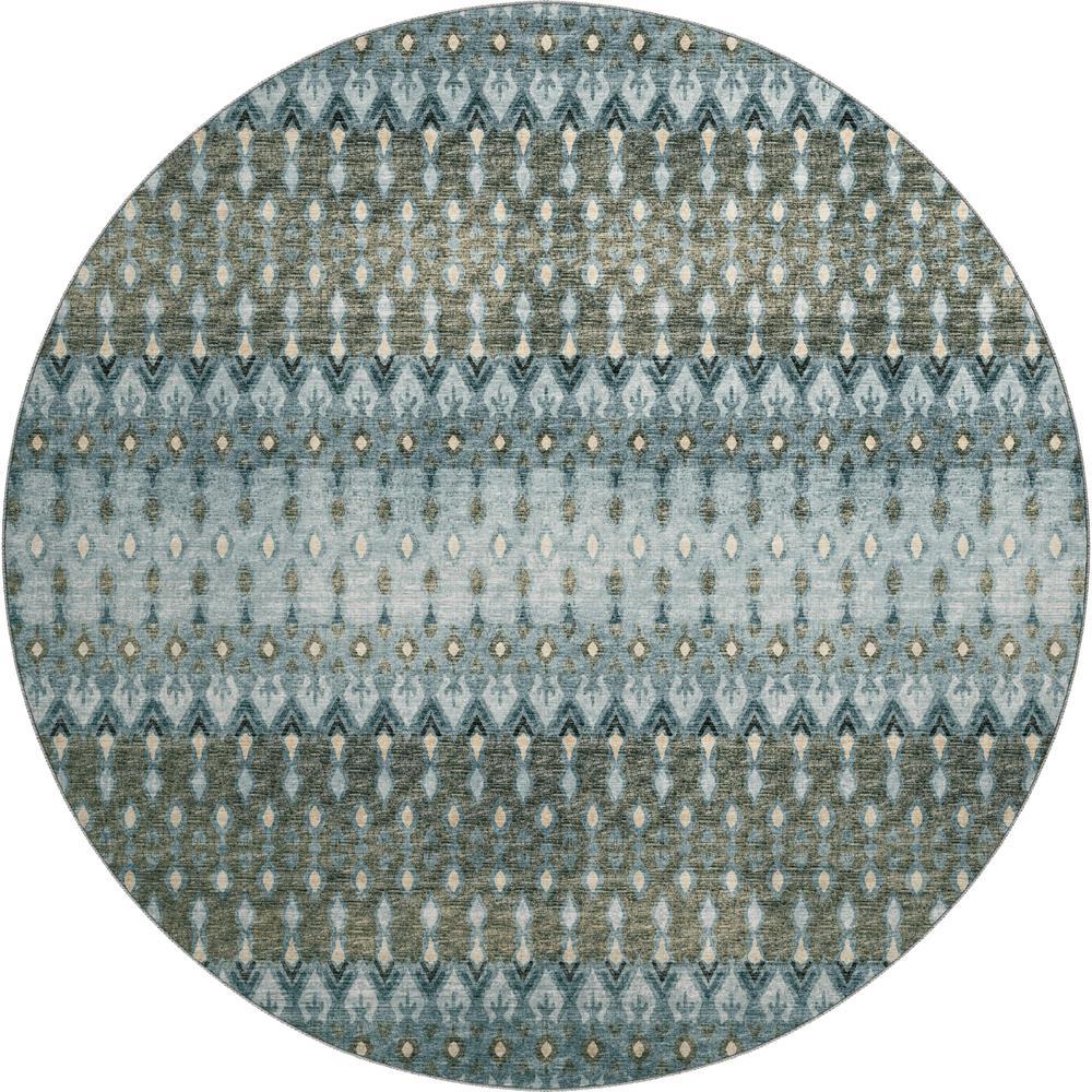 Brisbane BR1 Mineral Blue 8 x 8 Round Rug