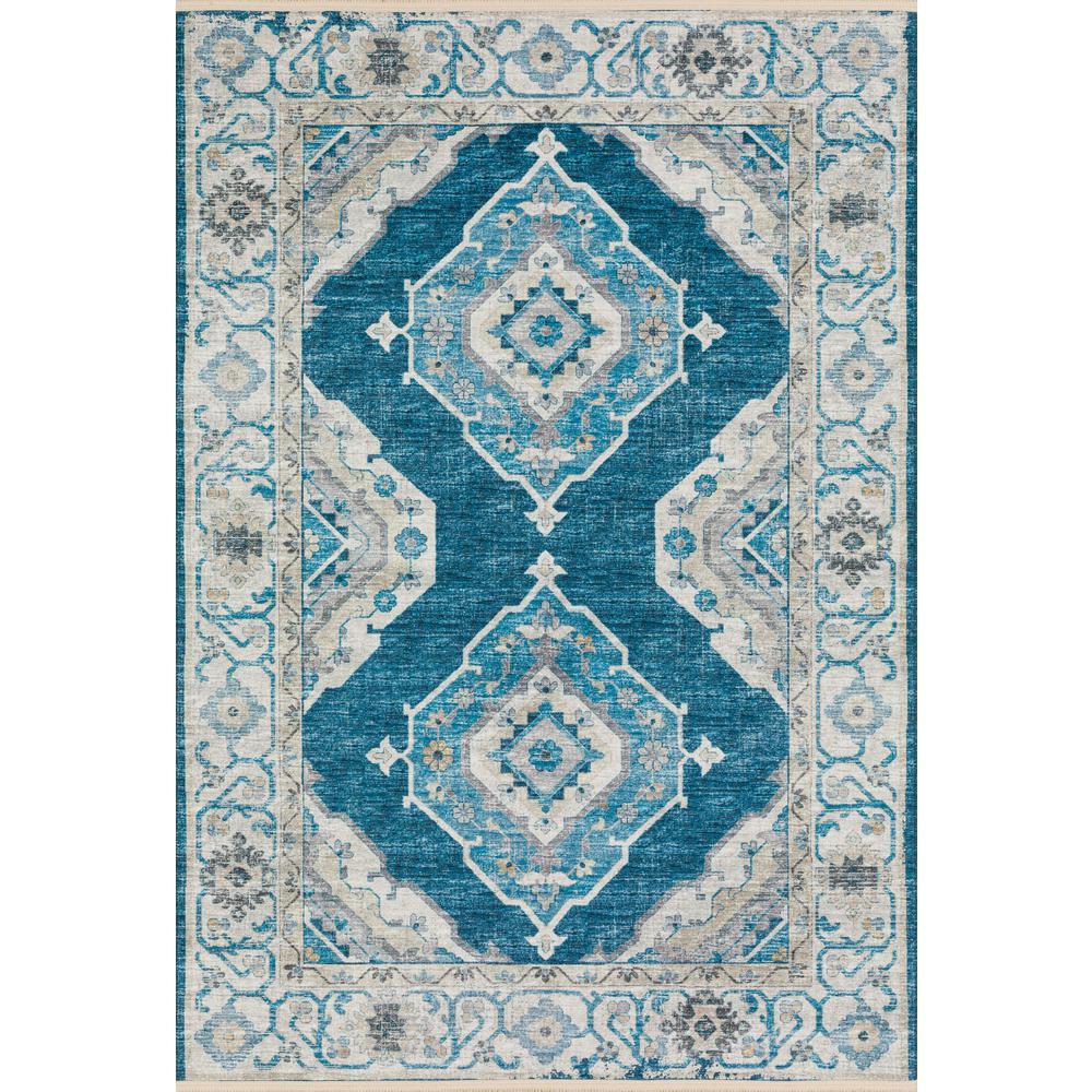 IndoorOutdoor Marbella MB1 Indigo Washable 8 x 10 Rug