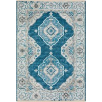 IndoorOutdoor Marbella MB1 Indigo Washable 8 x 10 Rug