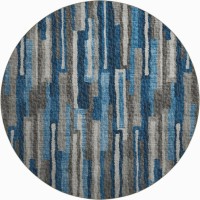 Brisbane BR7 Navy 8 x 8 Round Rug