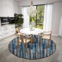 Brisbane BR7 Navy 8 x 8 Round Rug