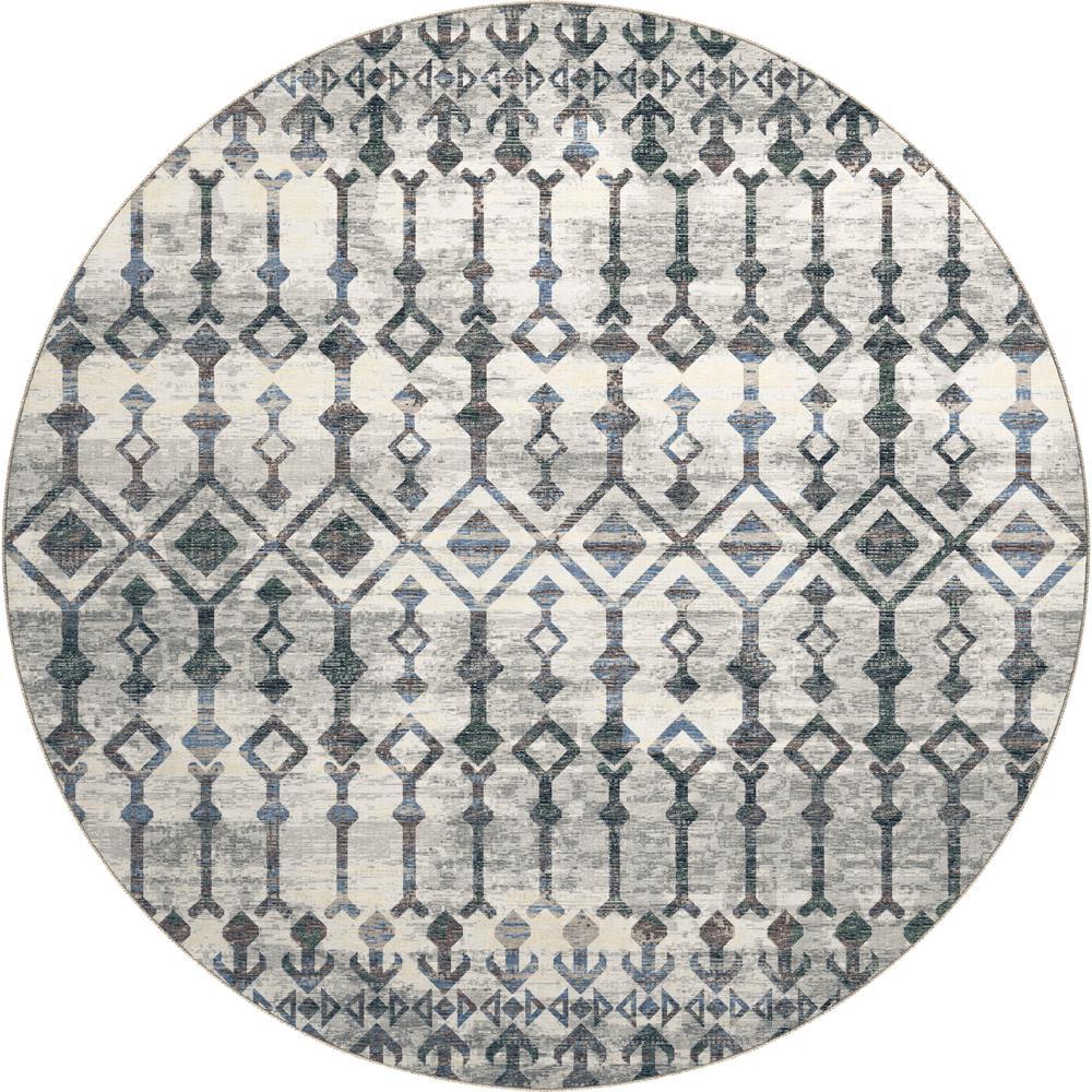 Brisbane BR8 Silver 8 x 8 Round Rug