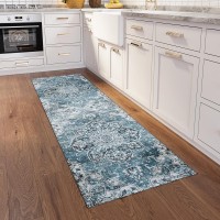 IndoorOutdoor Marbella MB3 Denim Washable 23 x 76 Runner Rug