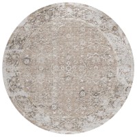 IndoorOutdoor Marbella MB2 Taupe Washable 8 x 8 Round Rug