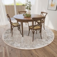 IndoorOutdoor Marbella MB2 Taupe Washable 8 x 8 Round Rug