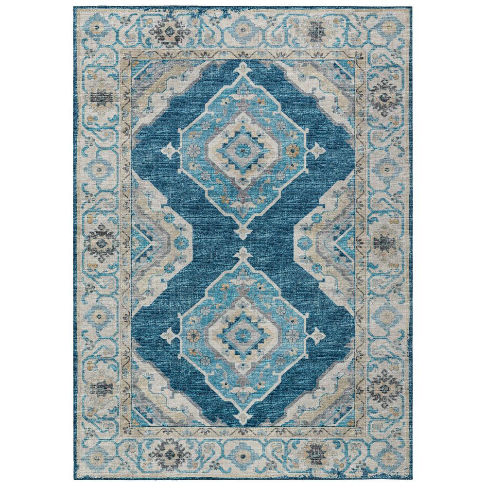 IndoorOutdoor Marbella MB1 Indigo Washable 3 x 5 Rug