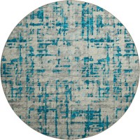 Brisbane BR5 Teal 8 x 8 Round Rug