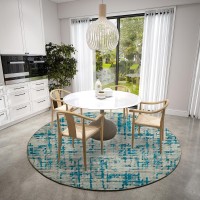 Brisbane BR5 Teal 8 x 8 Round Rug