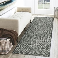 Brisbane BR3 Midnight 23 x 76 Runner Rug