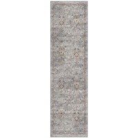 IndoorOutdoor Marbella MB4 Silver Washable 23 x 76 Runner Rug