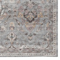 IndoorOutdoor Marbella MB4 Silver Washable 23 x 76 Runner Rug