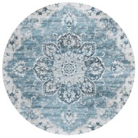 IndoorOutdoor Marbella MB3 Denim Washable 8 x 8 Round Rug