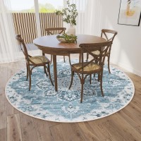 IndoorOutdoor Marbella MB3 Denim Washable 8 x 8 Round Rug