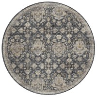 IndoorOutdoor Marbella MB4 Charcoal Washable 8 x 8 Round Rug