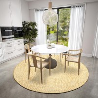 Brisbane BR3 Gold 8 x 8 Round Rug