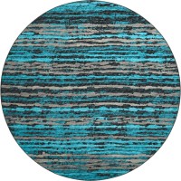 Brisbane BR4 Teal 8 x 8 Round Rug