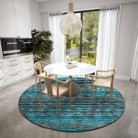 Brisbane BR4 Teal 8 x 8 Round Rug