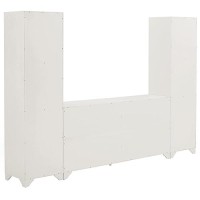 Crosley Furniture Tara 3-Piece Sideboard And Bookcase Set, Distressed White