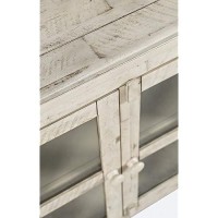 Jofran Inc. Rustic Shores Coastal Distressed Acacia Credenza Cabinet With Storage