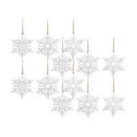 Metal Snowflake Ornament Set of 12