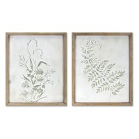 Framed Metal Fern Floral Decor Set Of 2