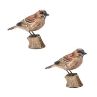 Bird on Stump Set of 2