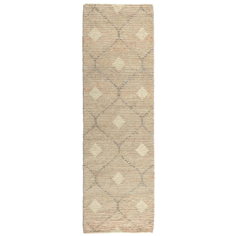 Reign Diamond Handwoven Area Rug NaturalBeigeGray 26x8