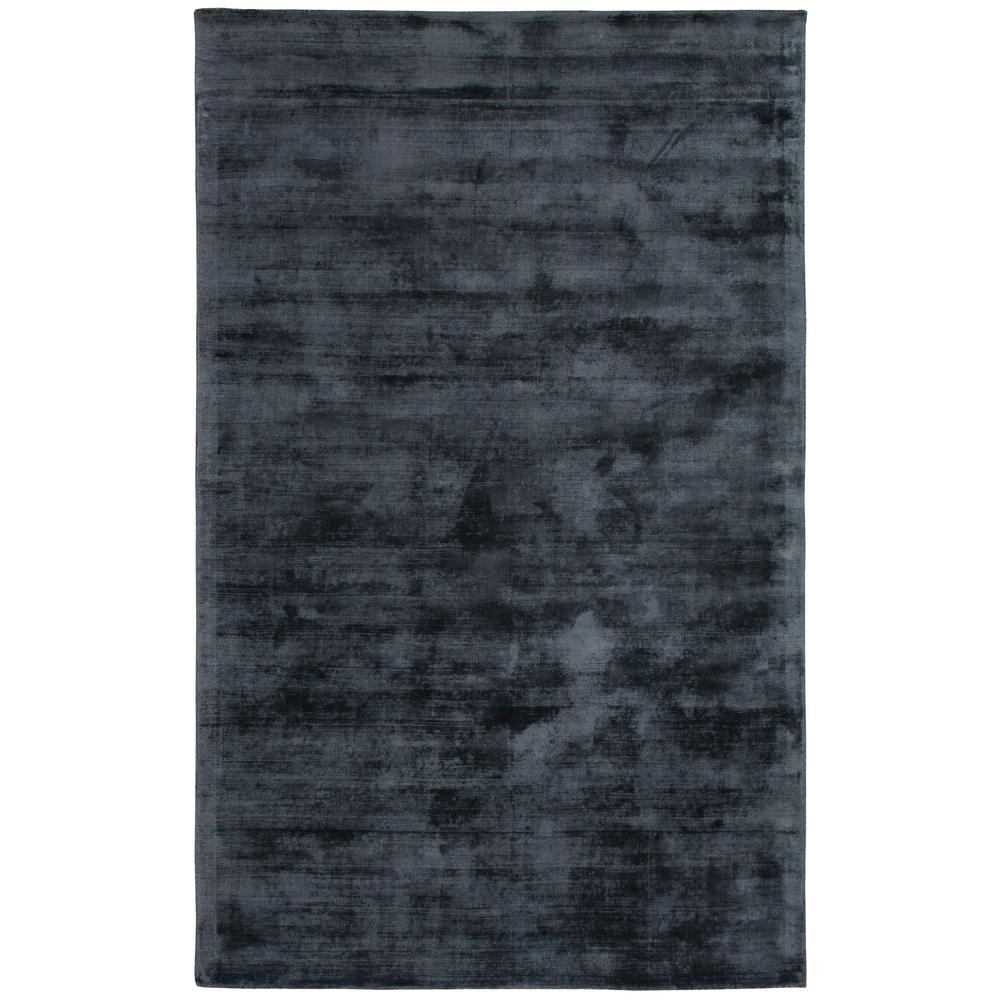 Cameron Handwoven Distressed Viscose Area Rug Ink Blue 5X8