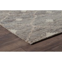 Reign Diamond Hand-Woven Area Rug  Stone Gray 8X10