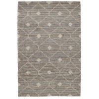 Reign Diamond Hand-Woven Area Rug  Stone Gray 8X10