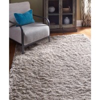 Collins Hand-Woven Shag Area Rug  Taupe  9X12